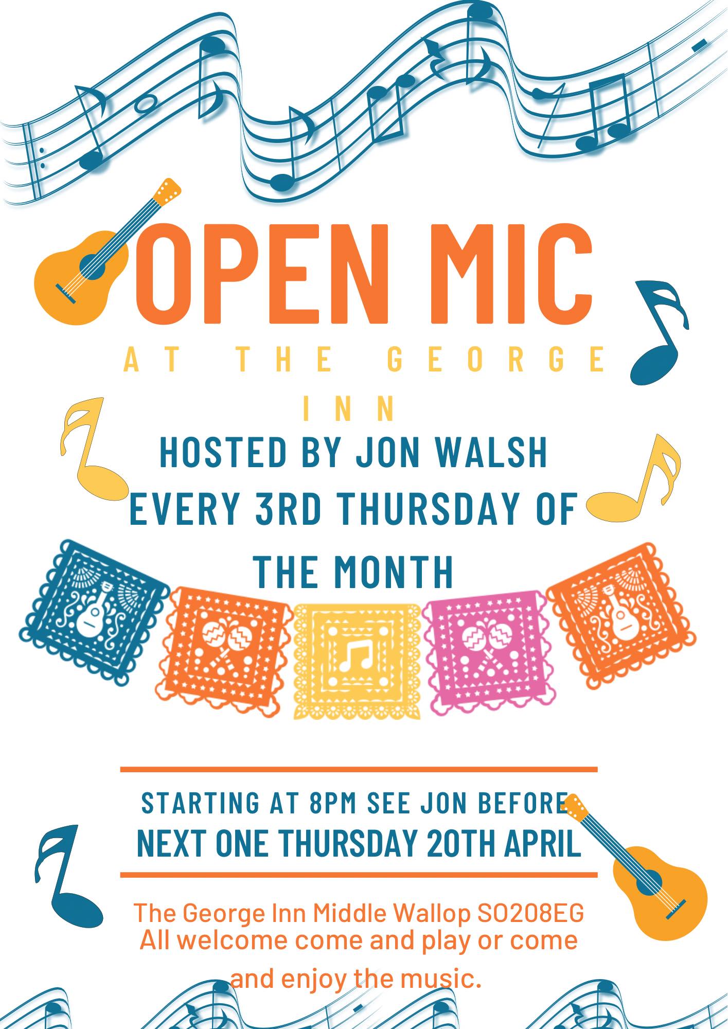 ACOUSTIC OPEN MIC SESSION at The George, Middle Wallop