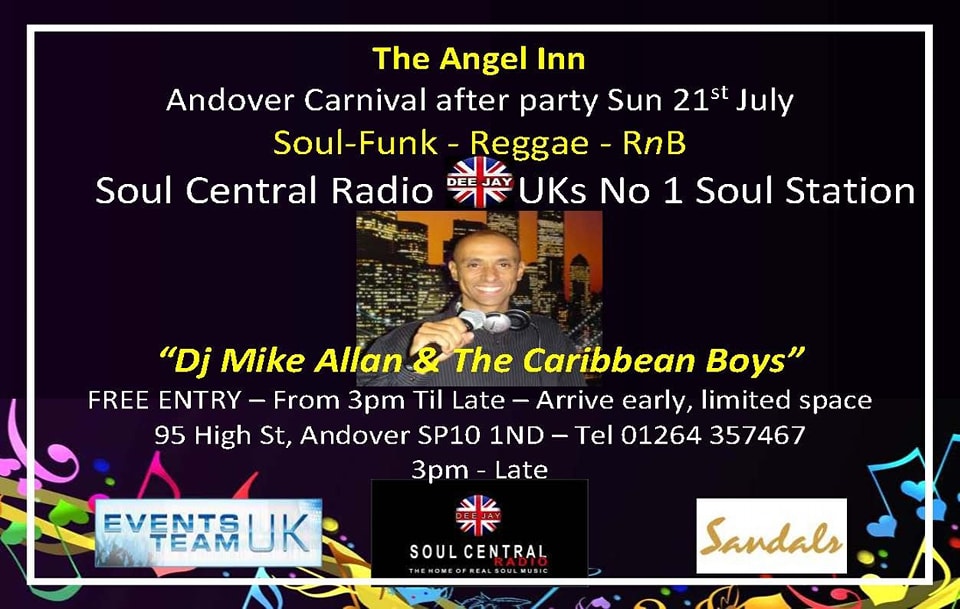 Andover Carnival after-party: DJ Mike Allan & The Caribbean Boys