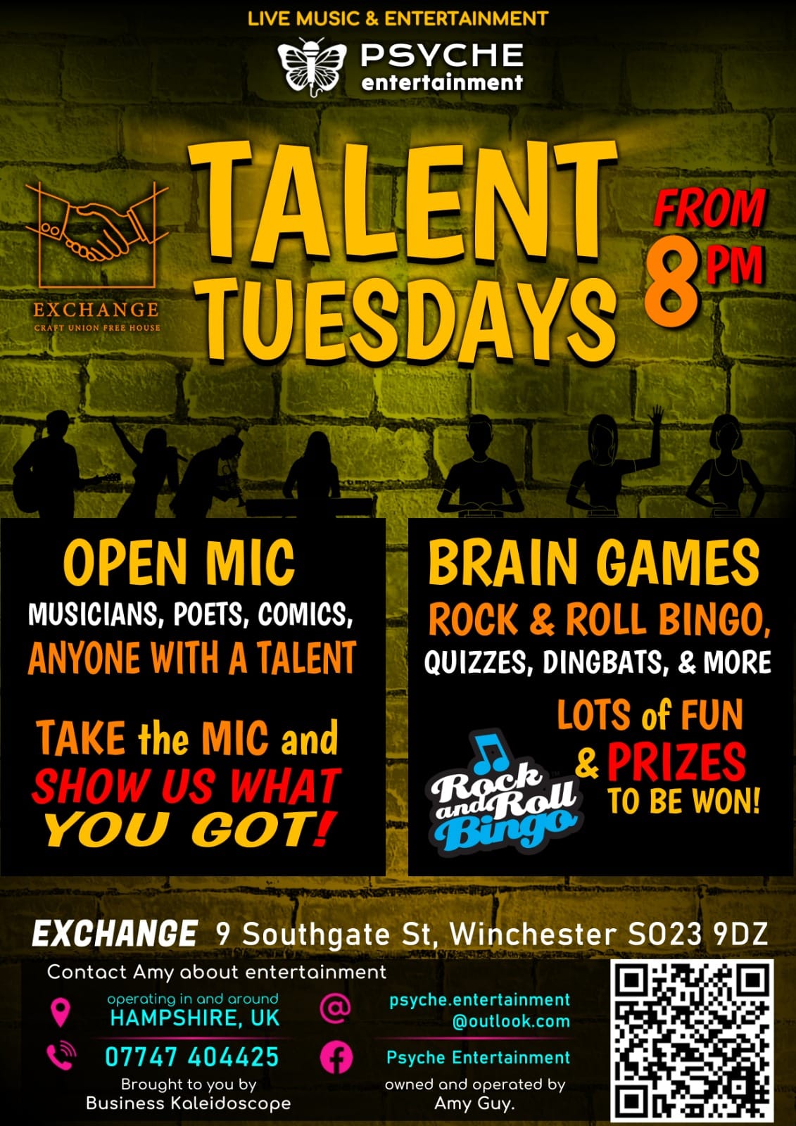 Talent Tuesdays: Open Mic, Rock N Roll Bingo, Quizzes, Games and more!