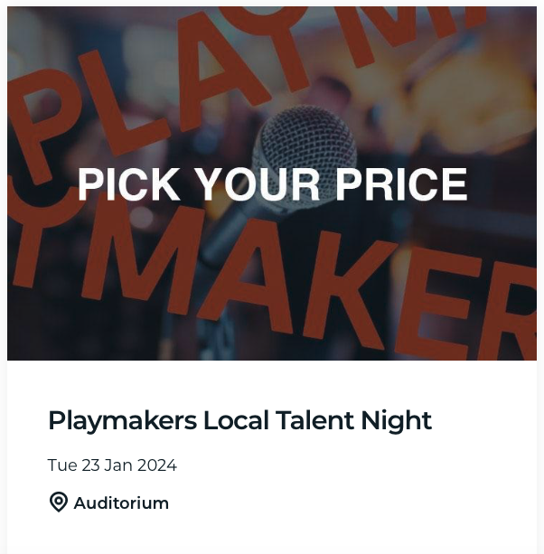 Playmakers Local Talent Night