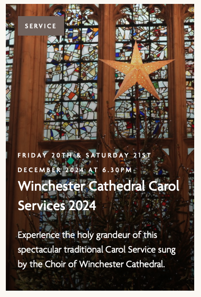 Winchester Cathedral Carol Services 2024