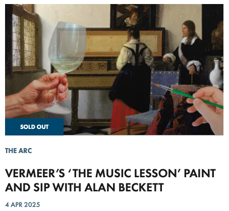 VERMEER’S ‘THE MUSIC LESSON’ PAINT AND SIP WITH ALAN BECKETT