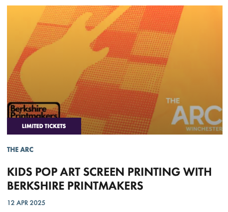 KIDS POP ART SCREEN PRINTING WITH BERKSHIRE PRINTMAKERS