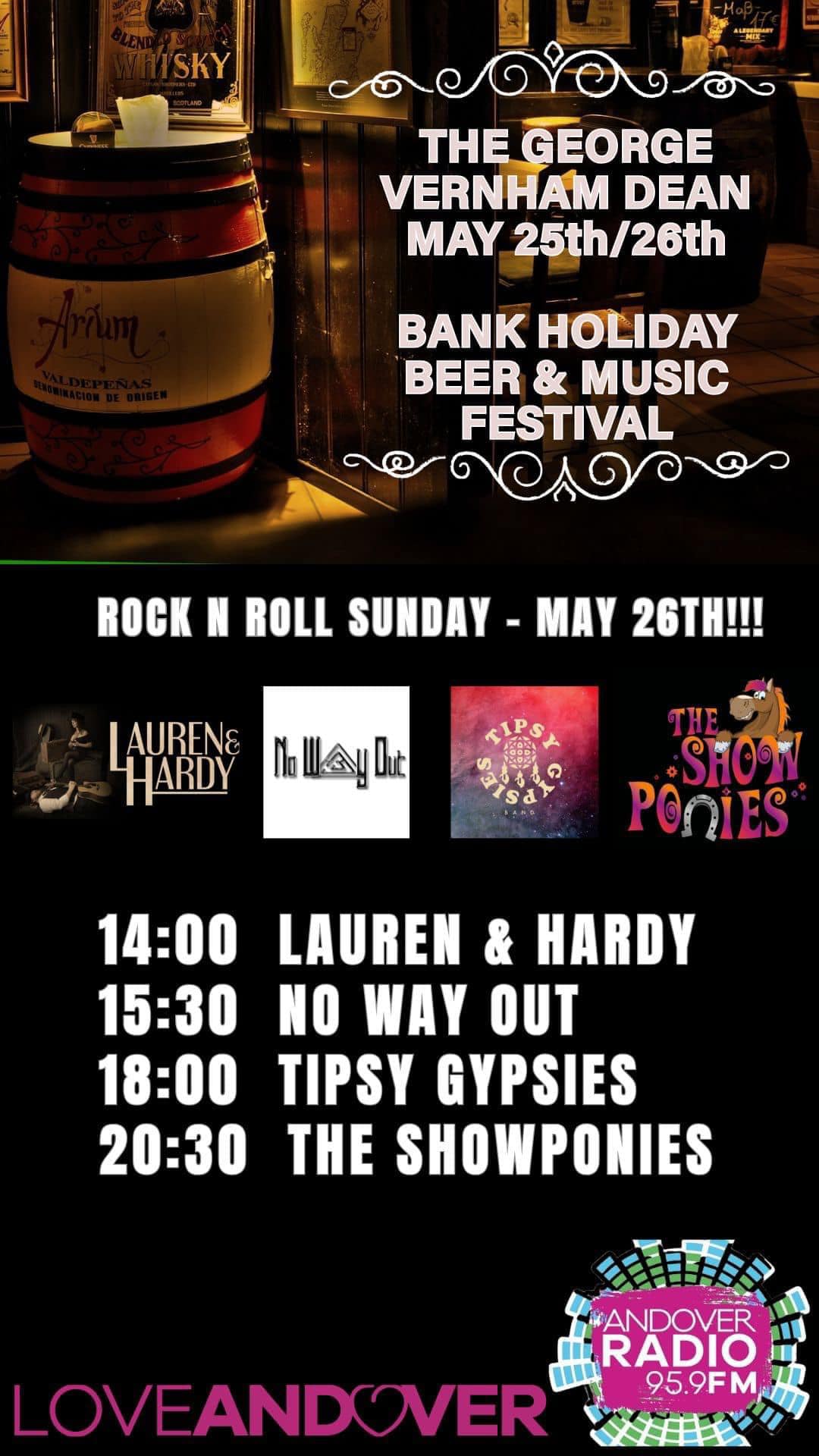 Bank Holiday Beer & Music Festival: Lauren & Hardy + No Way Out + Tipsy Gypsies + The Showponies